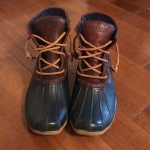 Navy Sperry Boots